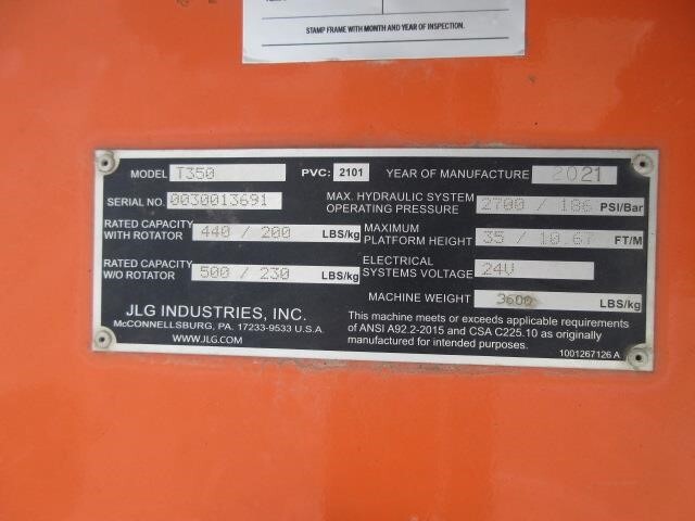 2021 JLG T350-21