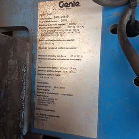 2018 Genie S-40 Picture 15 2018 Genie S-40-15