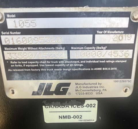 2019 JLG 1055-19