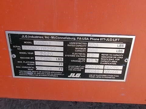 2020 JLG 600AJ Picture 23 2020 JLG 600AJ-23