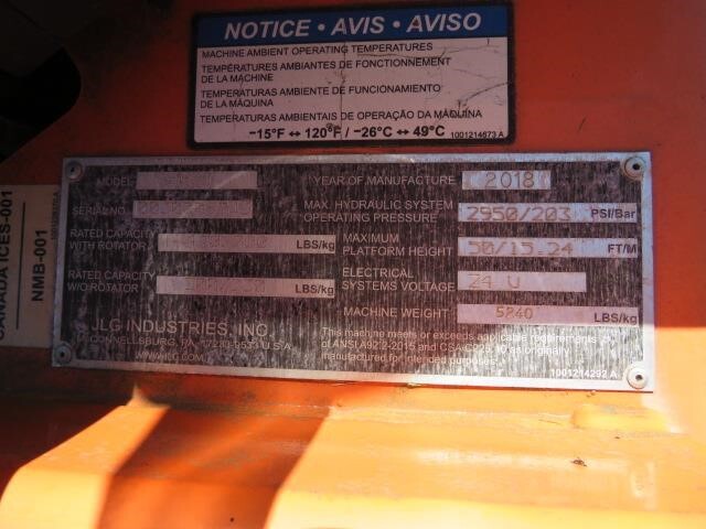 2018 JLG T500J-23