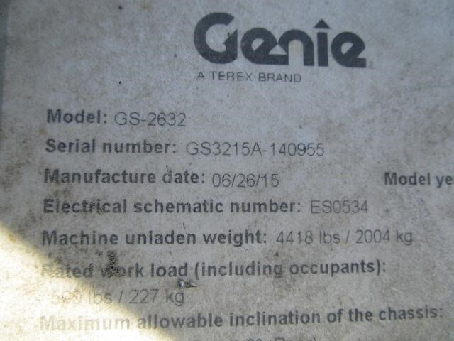 2015 Genie GS-2632-12