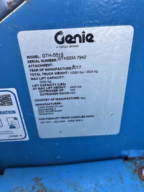 2018 Genie GTH-5519-18