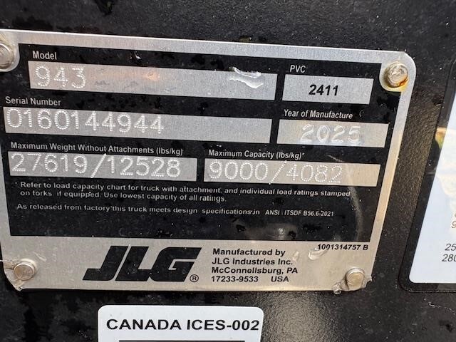 2025 JLG 943-15