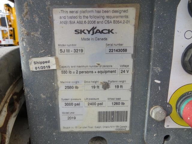 2019 Skyjack SJ3219 Picture 18 2019 Skyjack SJ3219-18