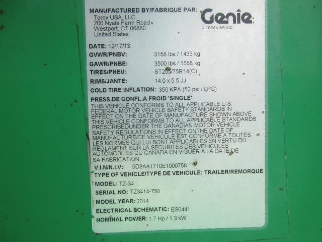 2014 Genie TZ-34/20 Picture 22 2014 Genie TZ-34/20-22