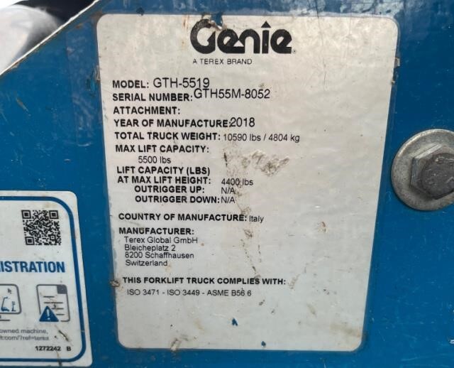 2018 Genie GTH-5519 Picture 18 2018 Genie GTH-5519-18