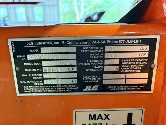 2018 JLG 340AJ Picture 14 2018 JLG 340AJ-14