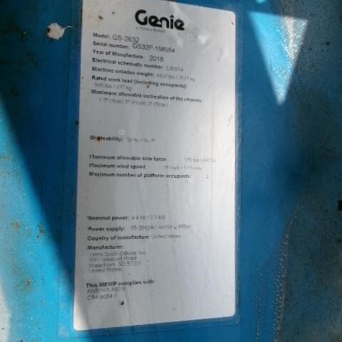 2018 Genie GS-2632 Picture 14 2018 Genie GS-2632-14
