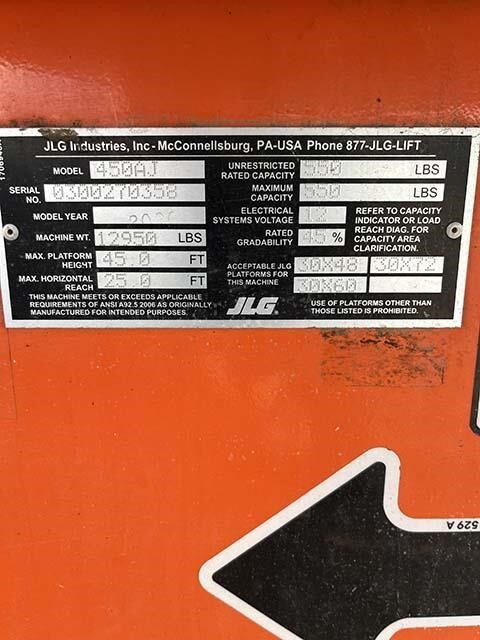 2020 JLG 450AJ Picture 18 2020 JLG 450AJ-18