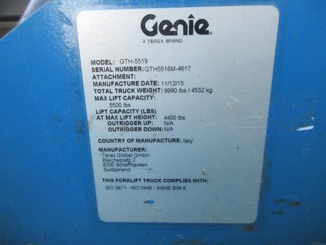 2016 Genie GTH-5519 Picture 21 2016 Genie GTH-5519-21