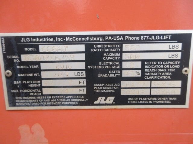 2016 JLG 600AJ Picture 17 2016 JLG 600AJ-17