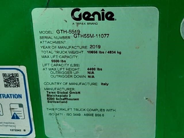 2019 Genie GTH-5519-35