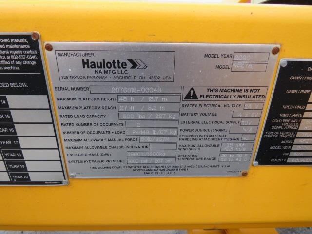 2020 Haulotte 4527A-19