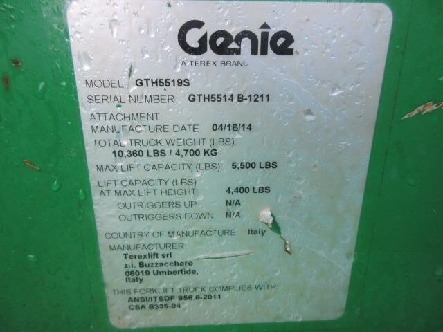 2014 Genie GTH-5519-21