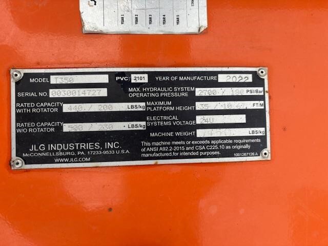 2022 JLG T350-13