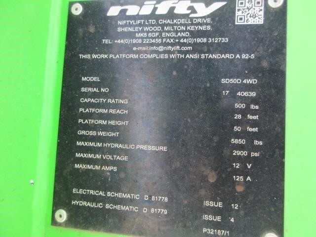 2019 Niftylift SD50 Picture 23 2019 Niftylift SD50-23