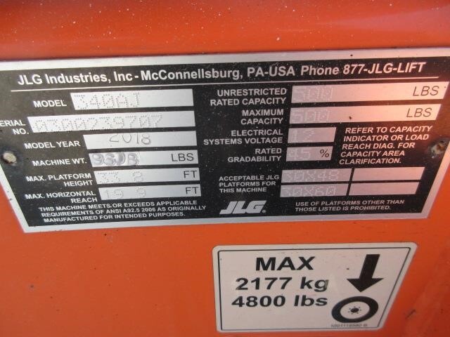 2018 JLG 340AJ Picture 22 2018 JLG 340AJ-22