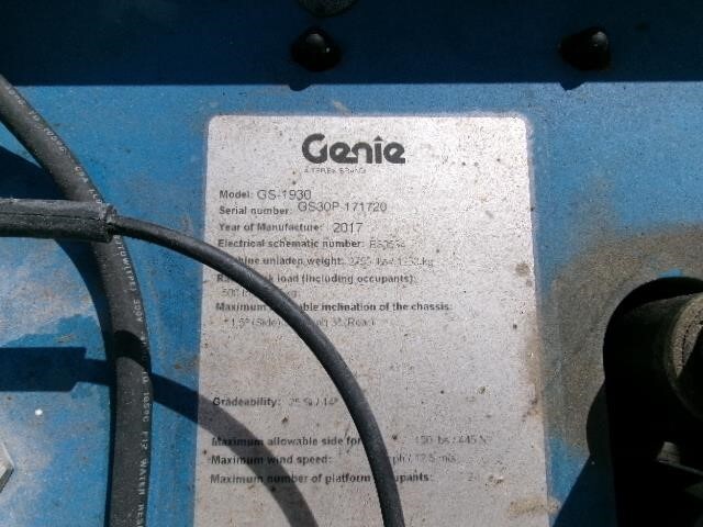 2017 Genie GS-1930 Picture 15 2017 Genie GS-1930-15