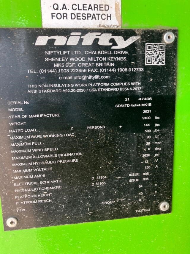 2021 Niftylift SD64 4x4x4 Picture 6 2021 Niftylift SD64 4x4x4-6