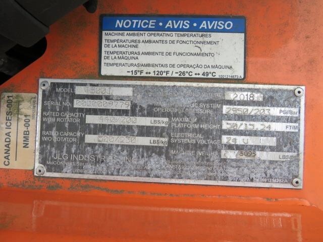 2018 JLG T500J-23