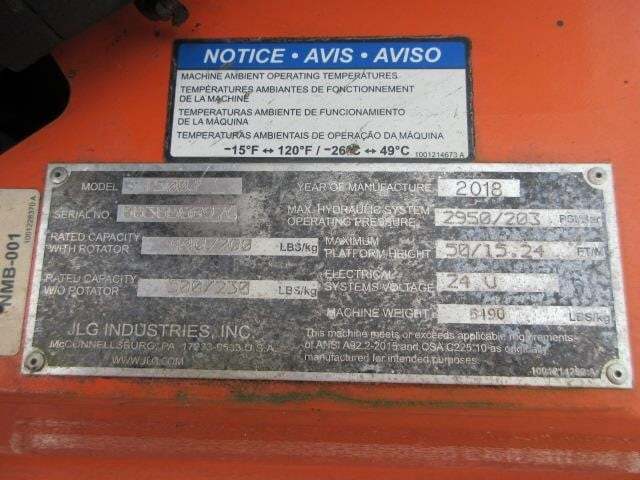 2018 JLG T500J-22
