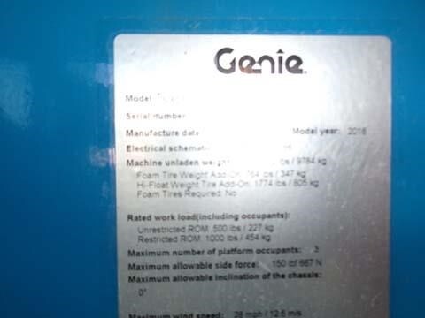 2016 Genie S-60X Picture 18 2016 Genie S-60X-18