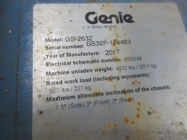 2017 Genie GS-2632-15