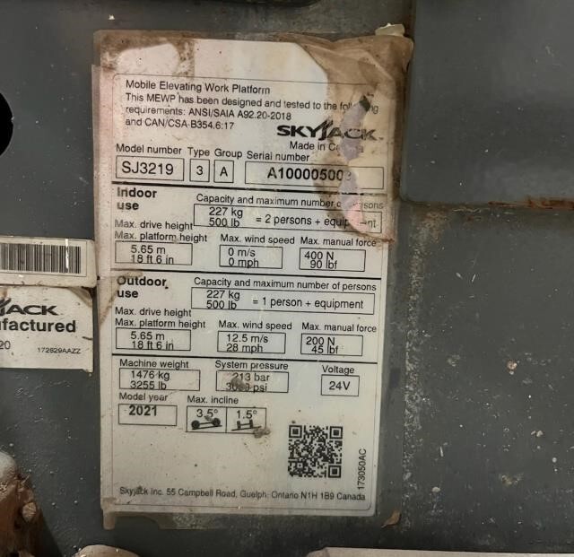 2021 Skyjack SJ3219-15