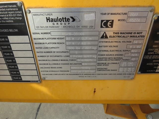 2018 Haulotte 4527A-19