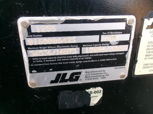 2018 JLG 1255-26