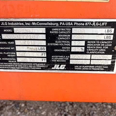 2013 JLG 600AJ Picture 17 2013 JLG 600AJ-17