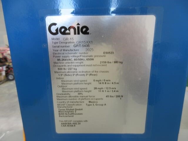 2025 Genie GR-15-18