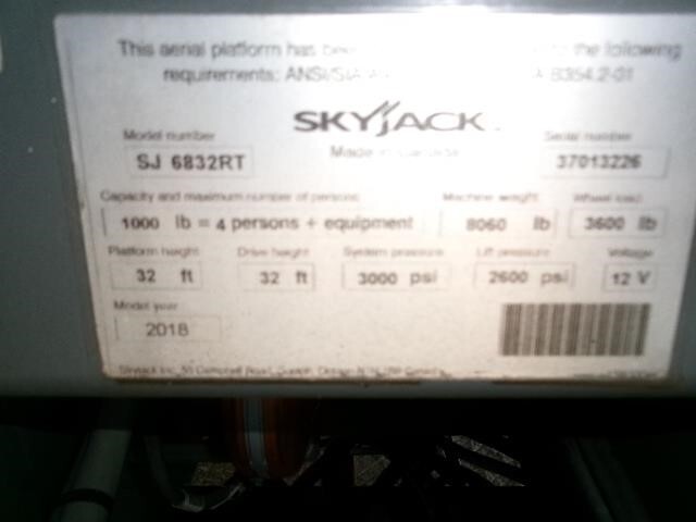 2018 Skyjack SJ-6832RT Picture 12 2018 Skyjack SJ-6832RT-12