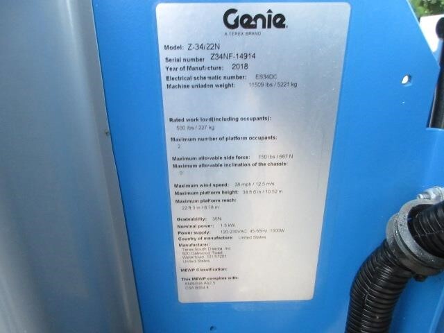 2018 Genie Z-34/22 N-17