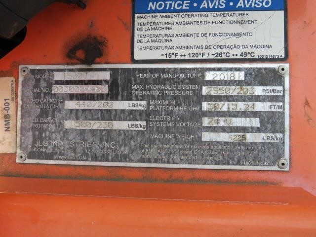 2018 JLG T500-21