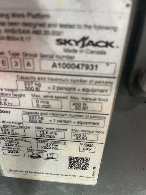 2024 Skyjack SJ3219E Picture 14 2024 Skyjack SJ3219E-14