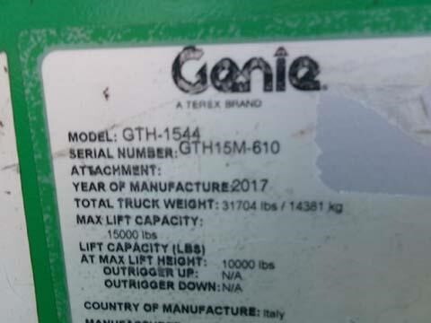 2017 Genie GTH-1544 Picture 23 2017 Genie GTH-1544-23