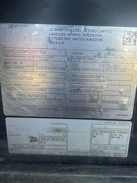 2016 JCB 510-56 Picture 10 2016 JCB 510-56-10