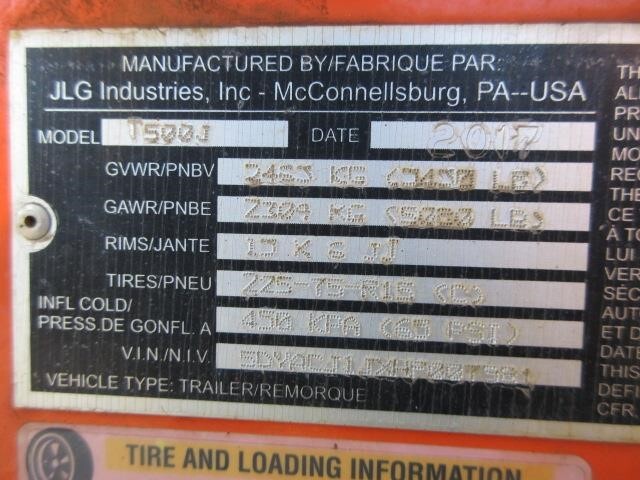 2017 JLG T500J-20