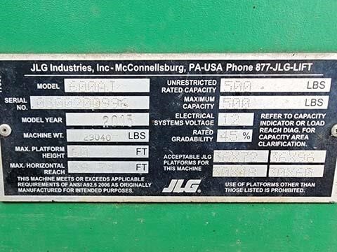 2015 JLG 600AJ Picture 29 2015 JLG 600AJ-29