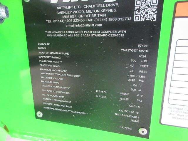 2025 Niftylift TM42T-23