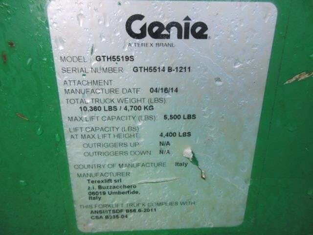 2014 Genie GTH-5519 Picture 21 2014 Genie GTH-5519-21