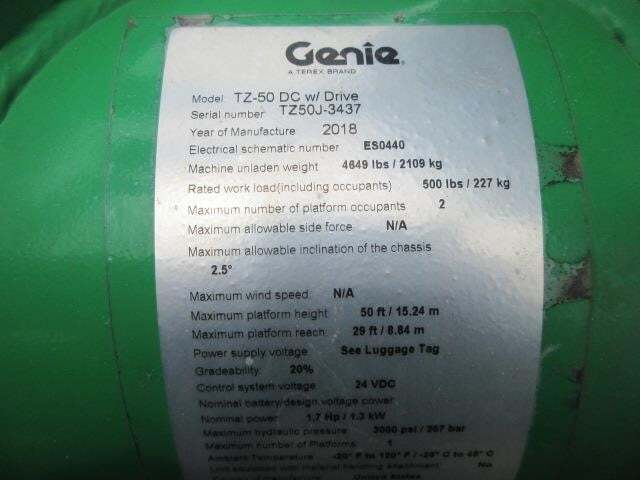 2018 Genie TZ-50-19
