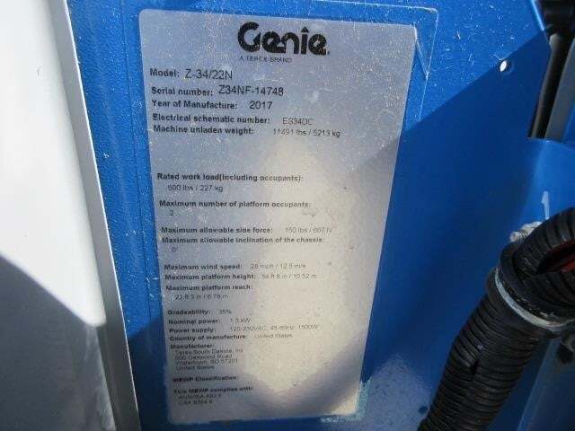 2017 Genie Z-34/22 N Picture 19 2017 Genie Z-34/22 N-19
