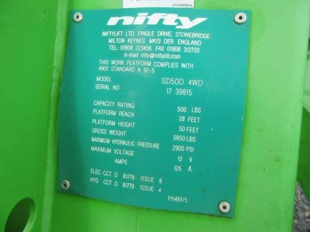 2018 Niftylift SD50-23