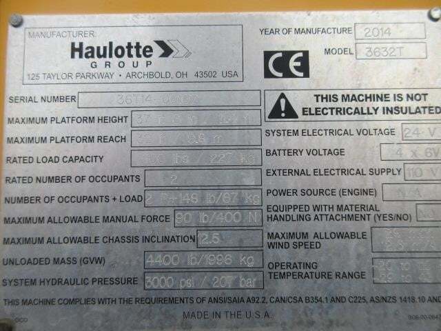 2014 Haulotte 3632T Picture 19 2014 Haulotte 3632T-19