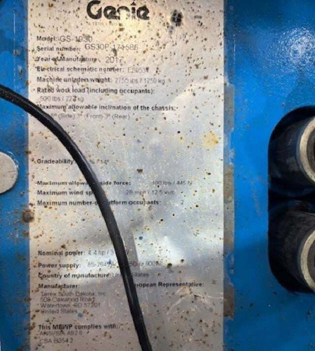 2017 Genie GS-1930 Picture 10 2017 Genie GS-1930-10