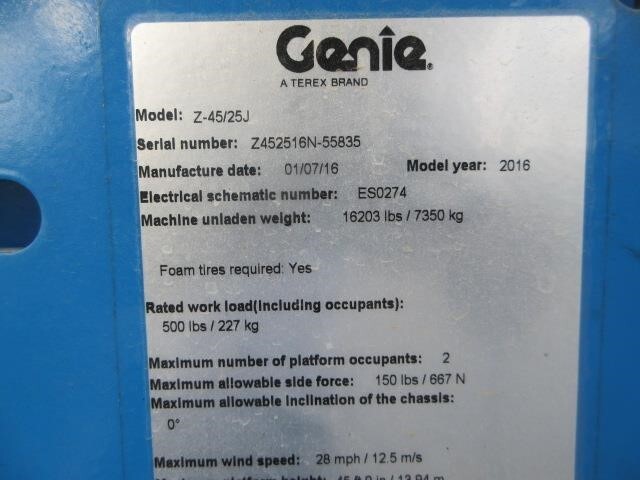 2016 Genie Z-45/25J DC Picture 24 2016 Genie Z-45/25J DC-24
