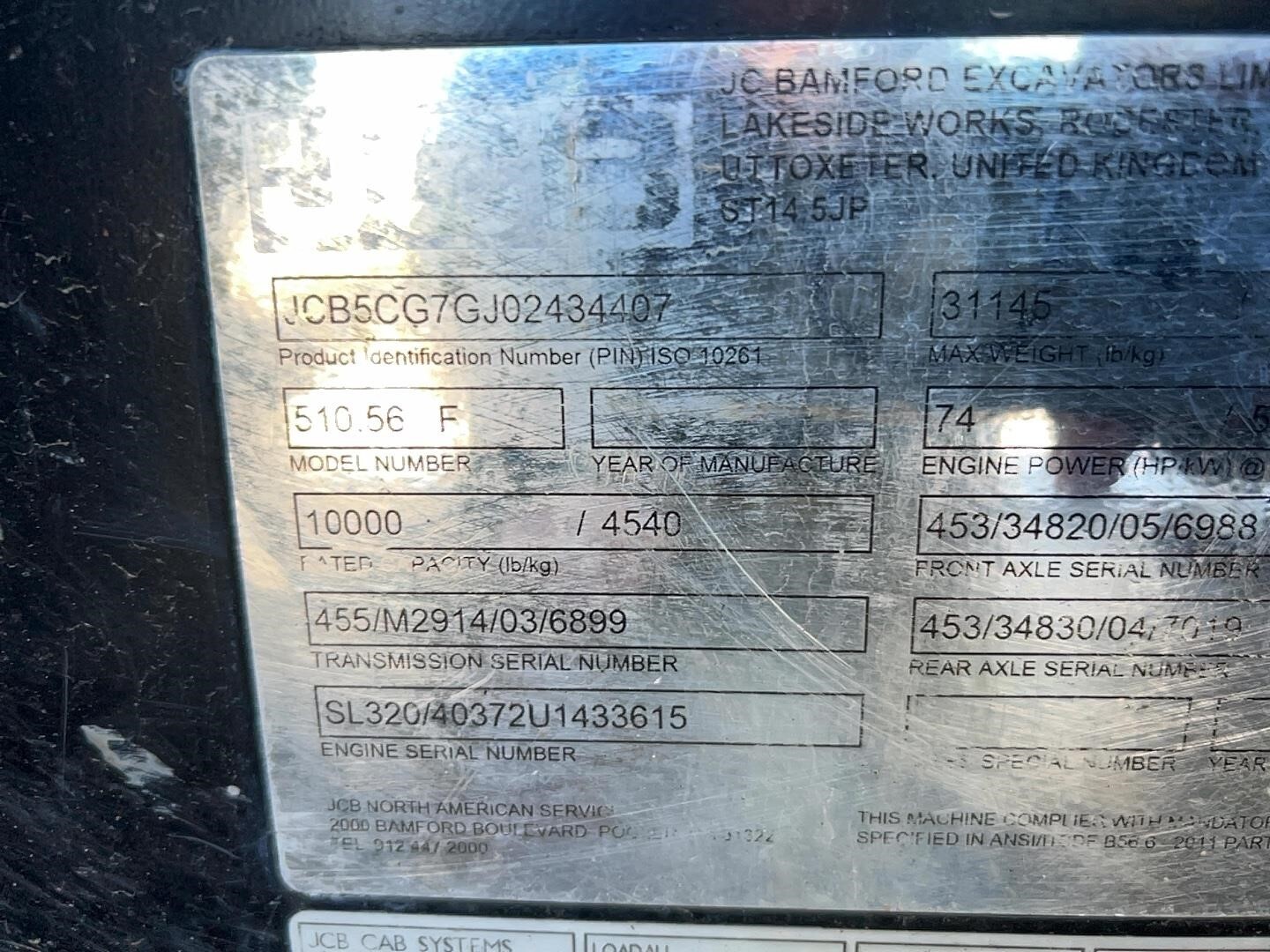 2016 JCB 510-56 Picture 26 2016 JCB 510-56-26